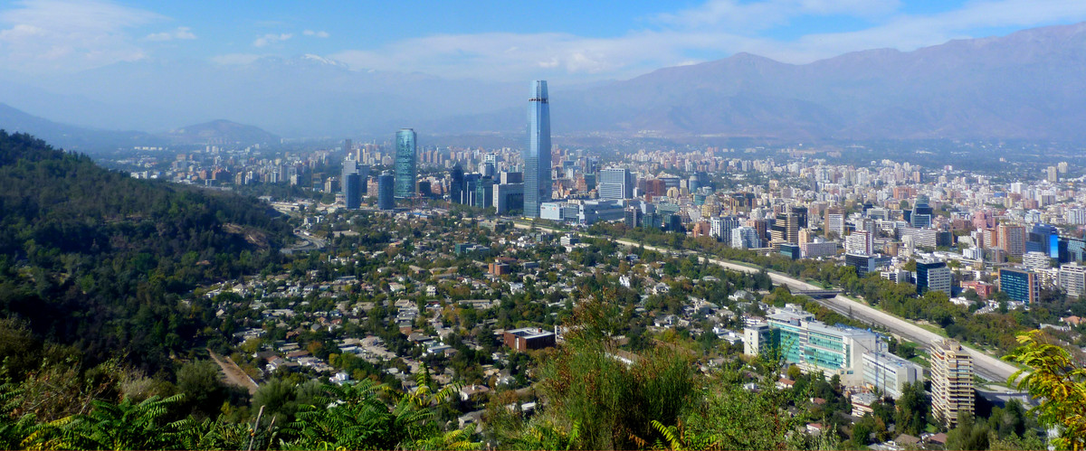 Aufnahme von Santiago in Chile