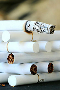 Picture of a stack of cigarettes