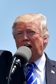 Donald Trump holds a speech