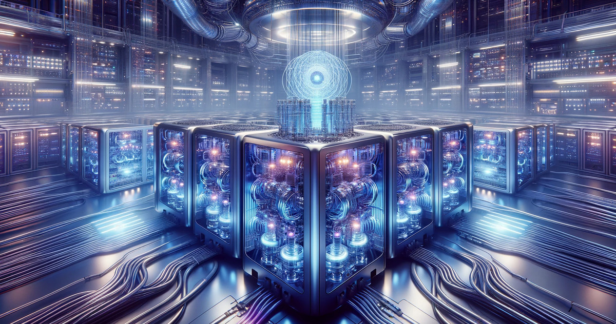 Quantencomputer werden schon lange als der nächste Schritt in der digitalen Datenverarbeitung angekündigt. Bald könnte es tatsächlich Realität werden. Bild erstellt mit Dall E in ChatGPT