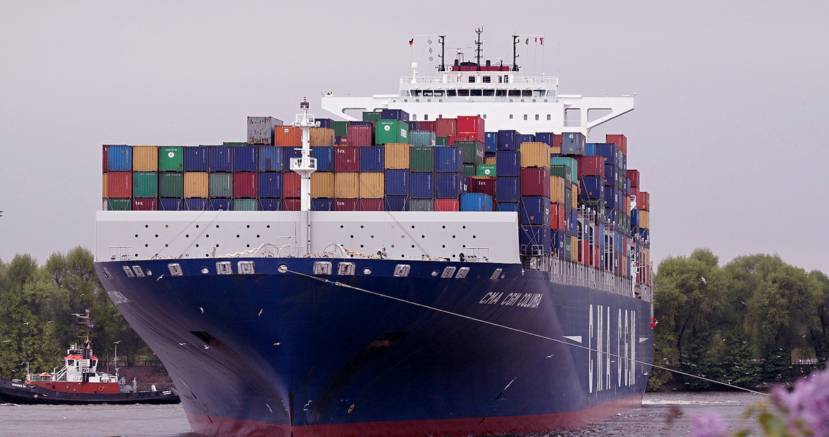 Bild eines Containerschiffes