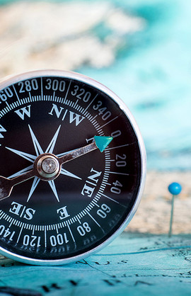 Bild von einem Kompass