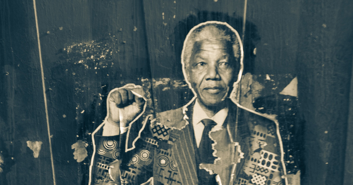 Nelson Mandela in an artistic interpretation