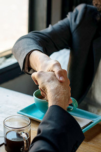 Two people shaking hands