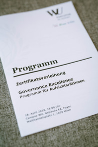 Das Programm der Zertifikatsverleihung