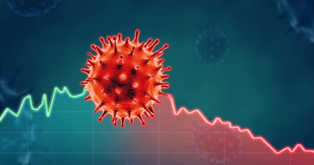 Symbolic illustration of the influence of coronavirus on the economy