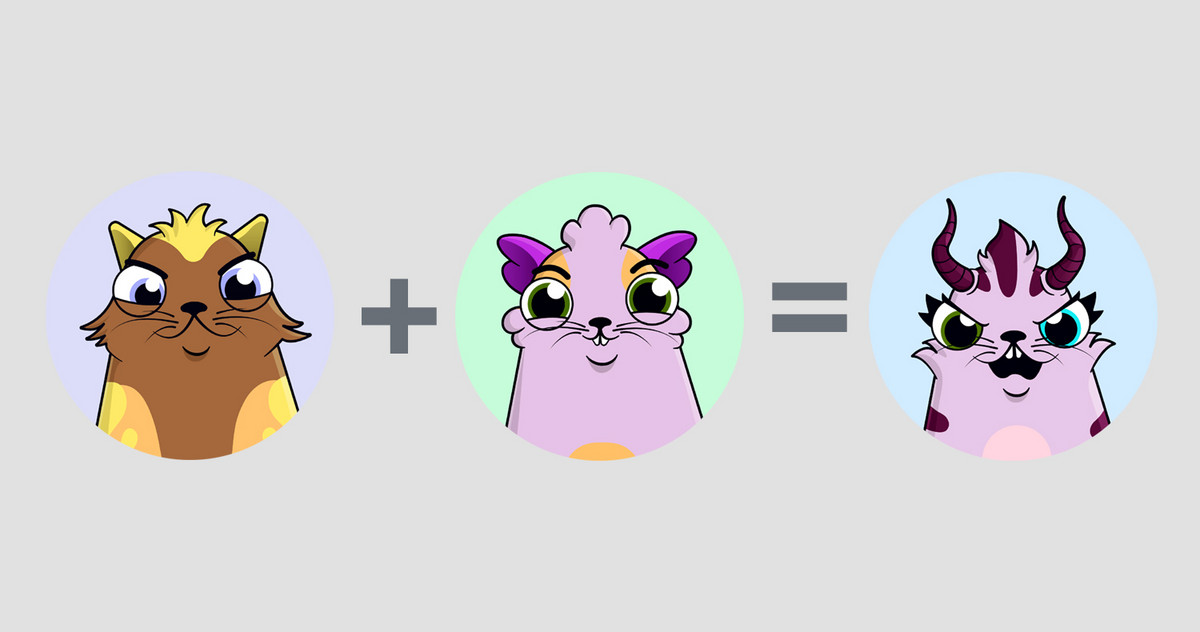 Picture of several CryptoKitties