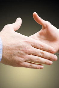 Two people shaking hands