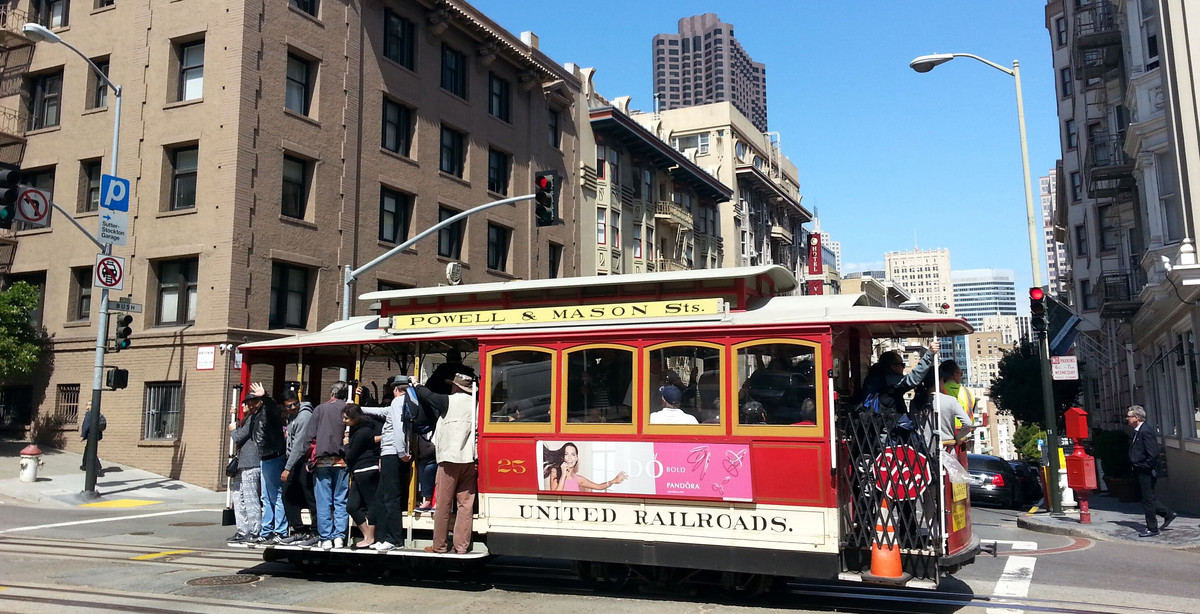 A cable car in San Francisco 