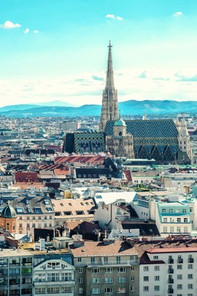 Skyline of Vienna with St. Stephen's Cathedral in the center
