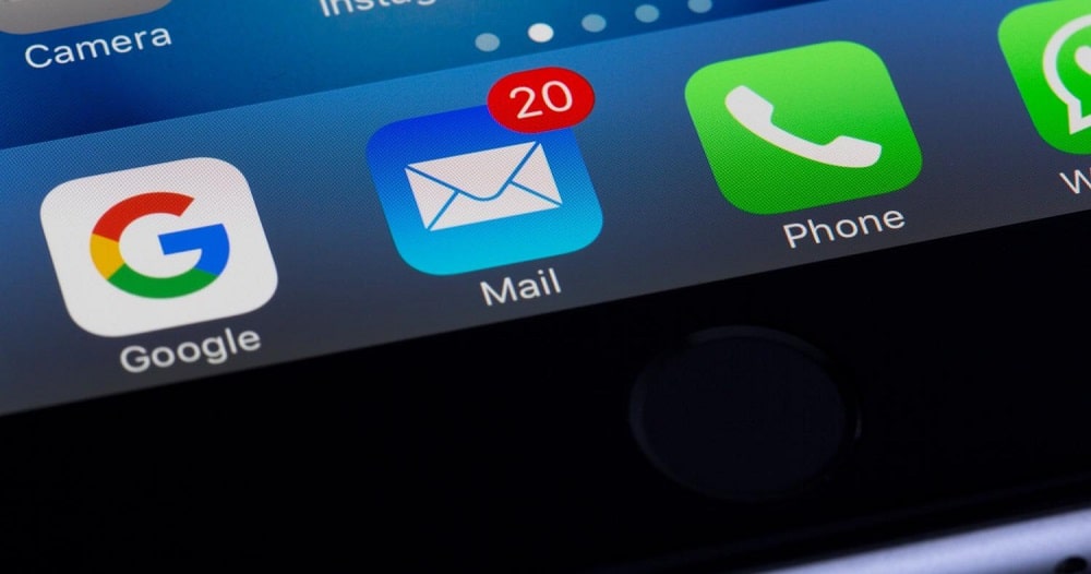 Mail App Icon Symbol für Phising in Cybercrime