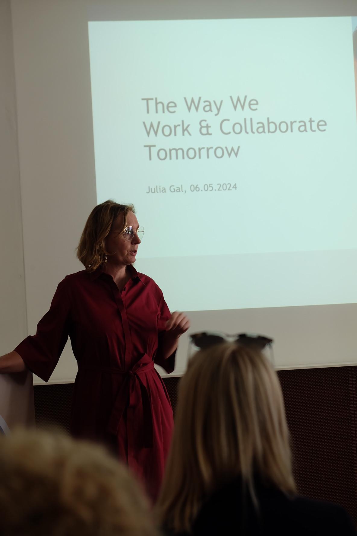 Director Global Human Resources Julia Gal-Konwalinka during here session on New Ways of Working at Silhouette.